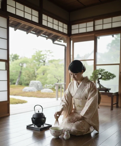 抹茶用　茶器セット　桜柄